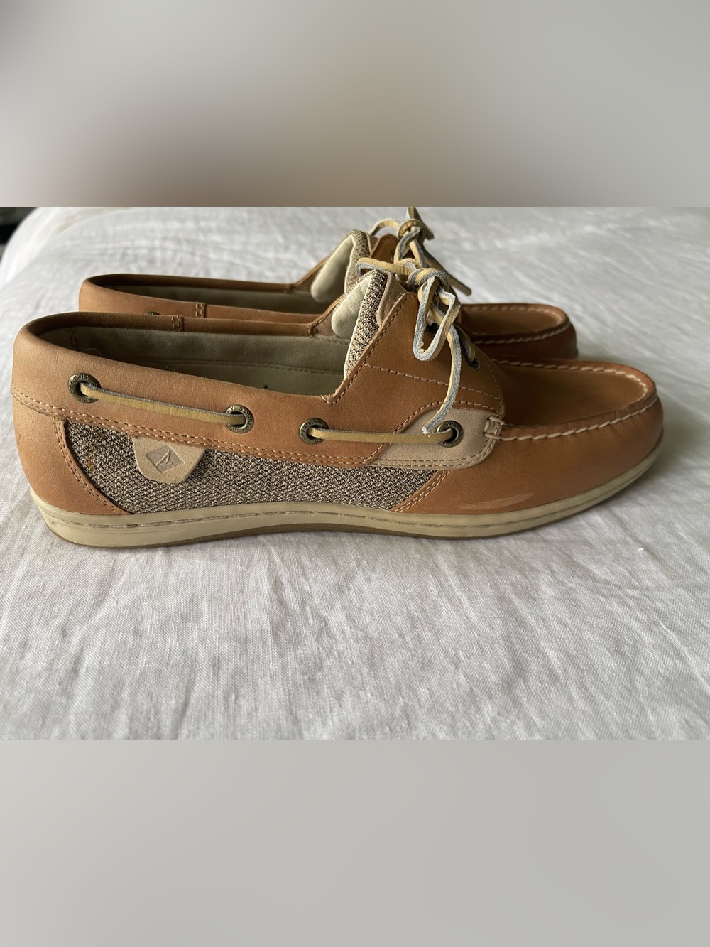 Sperry Boat Shoe in Linen Oat